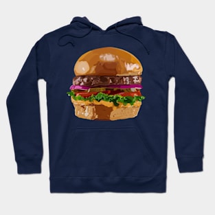 Hamburger realistic drawing Hoodie